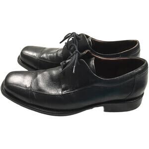 Johnston & Murphy Oxford‎ Shoes Leather Black Men's 10 Dress Shoe Business